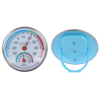  круглый бытовой аналоговый термометр гигрометр монитор влажности измеритель