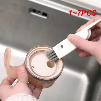 1 ~ 7 шт. Двусторонняя щетка для чистки крышки чашки Артефакт Кухонная посуда Щетка для чистки щелей