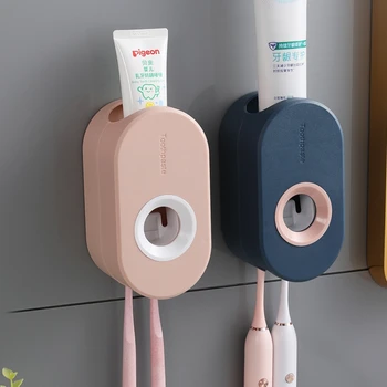  настенная соковыжималка для зубной пасты для аксессуаров для ванной комнаты автоматический дозатор зубной пасты держатель зубной щетки съемная полка