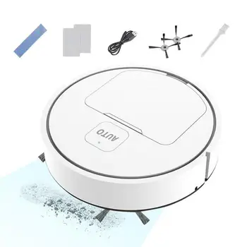  Умный робот-пылесос Маленькая USB-зарядка Роботизированный всасывающий вакуум для мытья полов Уборка дома Пылесос для бытовых ковров Деревянные полы
