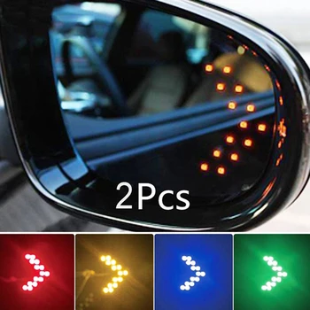 2шт Автомобильные светодиодные фонари Зеркало заднего вида Стрелка Панель Легкие автомобильные товары Зеркало для Toyota Yaris Highlander Prado Prius Corolla Camr