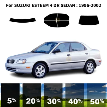  предварительно нарезанная нанокерамика автомобиль УФ тонировка окон комплект автомобильная оконная пленка для SUZUKI ESTEEM 4 DR СЕДАН 1996-2002