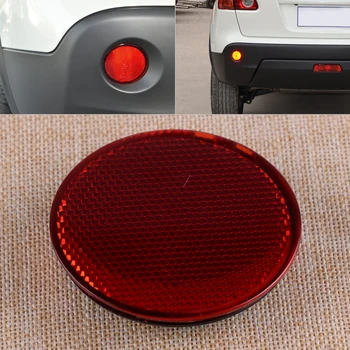 CITALL Красный левый задний бампер Круглые отражатели Светоотражающие полосы Подходит для Nissan QASHQAI 2007 2008 2009 2010 2011 2012-2015