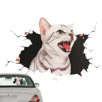 Водонепроницаемый 3D Cat Авто Стикер Симпатичный 3D Животный Наклейка Авто Дверь Окно Авто Наклейки Украшения Авто Аксессуары Новинки Наклейка