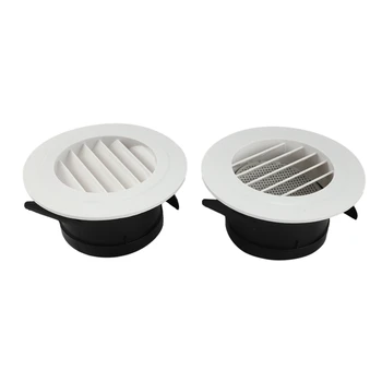2 шт. 4-дюймовые жалюзи для вентиляционного отверстия, крышка воздушного гриля со встроенной москитной сеткой для ванной комнаты офис дома