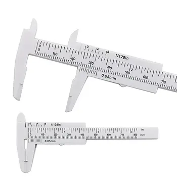 Мини Пластиковый штангенциркуль Калибр Микрометр 80 мм Мини-линейка Точные измерительные инструменты Стандартный штангенциркуль