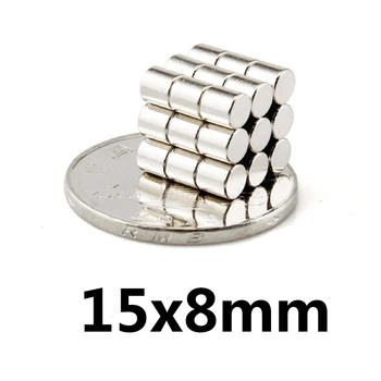 2 / 5 / 10 / 20 шт. Маленькие магниты 15x8 мм 15 мм x 8 мм N35 круглый неодимовый магнит диаметром 15x8 мм Постоянный магнит NdFeB 15 * 8 мм Магнит-диск
