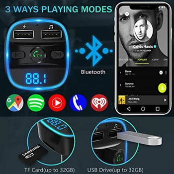 Авто Bluetooth LENCENT FM Передатчик 87,5-108 МГц Аудио Авто Mp3 Плеер 5 В Выход USB Авто Быстрая зарядка Электронные аксессуары