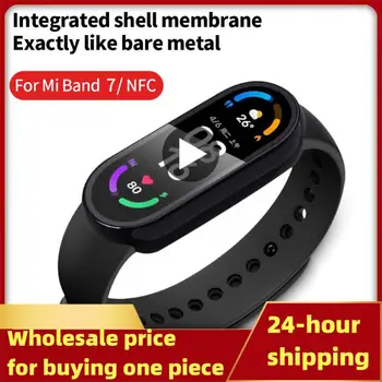 Чехол с полной крышкой для Mi Band 7 6 5 4 3 Защитная пленка для экрана 3D пленка для Miband 6 7 NFC Защита крышки чехла
