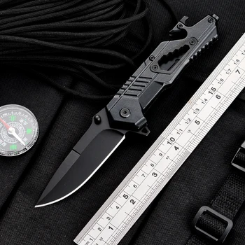 Pocket 8cr15mov Лезвие со стальной ручкой Складной нож Охота Тактические ножи для инструментов на открытом воздухе для выживания на открытом воздухе, кемпинга и EDC