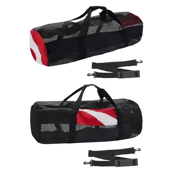 Mesh Спортивная спортивная сумка Подводное плавание со съемным плечевым ремнем Снаряжение для подводного плавания с аквалангом для пляжного тренажерного зала Серфинг Спорт на открытом воздухе