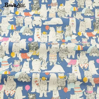 Booksew 100% хлопок саржа ткань милые мишки дизайн домашний текстиль шитье постельное белье одеяло ткань ремесла пэчворк скрапбукинг