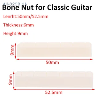  1 шт. Гитарная прорезная костяная гайка для классической гитары 50 мм / 52,5 мм * 6 мм * 9 мм Аксессуары для классической гитары