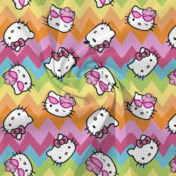 50*145 Sanrio Hello Kitty Хлопковая пузырчатая ткань для шитья одежды Квилтинг DIY Рукоделие Пэчворк Материал
