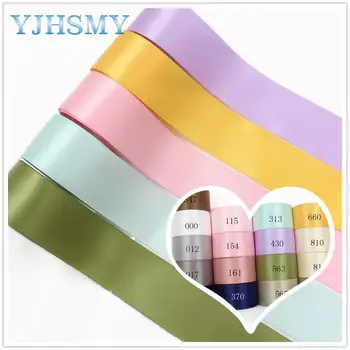 YJHSMY J-191018-D38mm 38mm 10yards Solid Color атласные ленты, DIY материалы для рукоделия аксессуары для одежды, ювелирные изделия свадебная упаковка