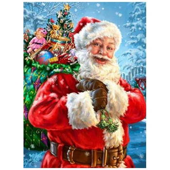 DIY 5D Алмазная живопись Санта-Клаус Вышивка крестом Украшения Украшения Украшение Дома Украшение Стены Подарки