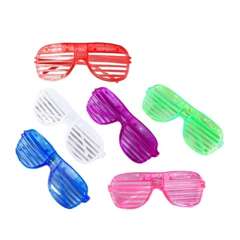 6 шт. Светящиеся светодиодные очки Светящиеся очки Принадлежности для декора для вечеринокНеоновые солнцезащитные очки для вечеринок