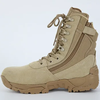  Качественная рабочая защитная обувь Мужская тренировка на открытом воздухе Дышащие высокие тактические ботинки Мужские военные ботинки Botas Militares Hombre