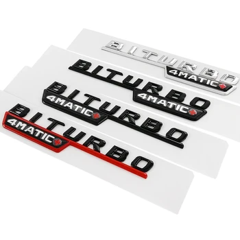 2 шт. 3D логотип Biturbo AMG Эмблема Буквы Автомобильное крыло Значок Наклейка для Mercedes Benz C43 E43 GLE43 GLC43 AMG W205 W213 Аксессуары
