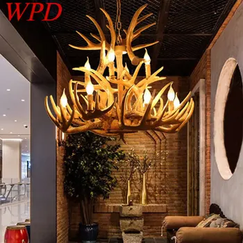 WPD Современные потолочные люстры из оленьих рогов Креативный дизайн Лампа Подвесные светильники для домашней столовой Декор