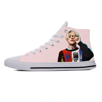 Хип-хоп Рэпер Рэп-певец Lil Peep Мода Смешная повседневная тканевая обувь Высокий верх Легкий дышащий 3D-печать Мужчины Женщины Кроссовки