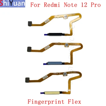  Кнопка датчика отпечатков пальцев Гибкая кабельная лента для Xiaomi Redmi Note 12 Pro 5G Сенсорный сенсорный датчик Flex Запасные части