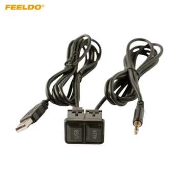 FEELDO Автомобильный удлинитель USB AUX Адаптер 3,5 мм Мужской аудио MP3 AUX кабель для Volkswagen Nissan Universal Авто Модели