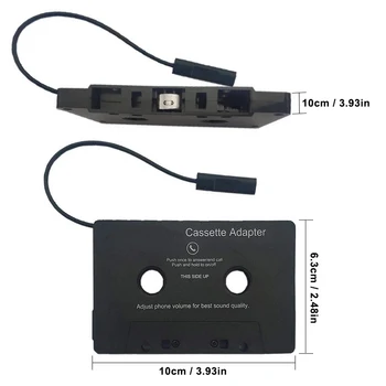  Автомобильная аудиосистема Bluetooth-совместимый Автомобильный кассетный адаптер с микрофоном Адаптер для смартфона 6 часов Время прослушивания музыки 168 часов в режиме ожидания