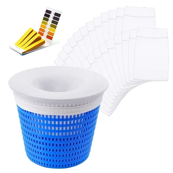 Носки скиммера для бассейна, упаковка из 24 шт., сетка для фильтра скиммера, многоразовая корзина для скиммера, сетка скиммера, скиммер для бассейна