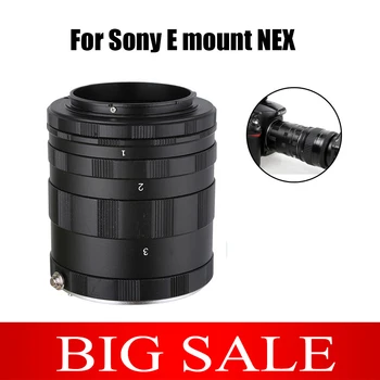 5 в 1 Адаптер камеры Кольцо удлинителя для макро Кольцо удлинителя трубки для Sony E Mount NEX-3 / 5 / 6 / 7 / 5C A7 A7 A7R A9 A6400 A6000 A6300 A6500 A3000 A7S DSLR