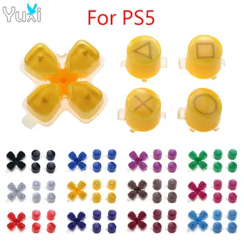 YuXi Для PS5 Направление Функциональные клавиши Кнопки для PS 5 Кнопка контроллера ABXY Cross D-pad Jelly Button Замена
