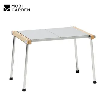 MOBI GARDEN Кемпинг Пикник Портативный стол Складной IGT Бесплатный комбинированный стол На открытом воздухе Стол из нержавеющей стали для путешествий Размер L/XL