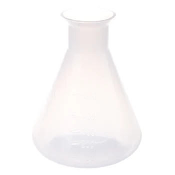  500 мл прозрачная пластиковая лабораторная химическая коническая бутылка для хранения