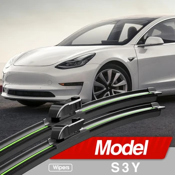 Для Tesla Model S 3 Y 2012-2023 Щетки стеклоочистителя переднего стекла 2 шт. Аксессуары для окон ветрового стекла 2013 2015 2017 2019 2021 2022