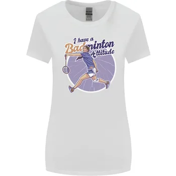 У меня отношение к бадминтону Женская футболка с более широким кроем и длинными рукавами