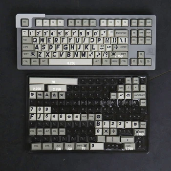 142 клавиша клавиатуры с высокой термосублимацией Ретро Программатор Колпачки клавиш Дропшиппинг