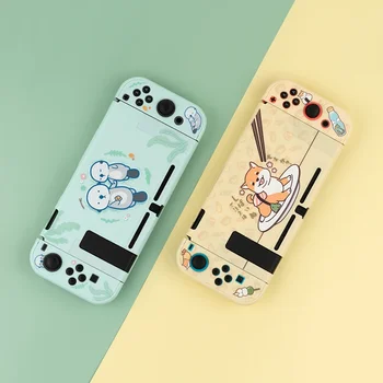 Для Nintendo Switch NS Аксессуары Мягкий чехол Защитный чехол Kawaii Cat Dogs Сумки для хранения Switch Аксессуары Консольные игры