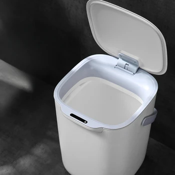 Cube Smart Trash Can Home Battery Ванная комната Essential Гостиная Датчик крышки Мусорное ведро Кухня Без запаха Туалет Lixeira Мусорные баки