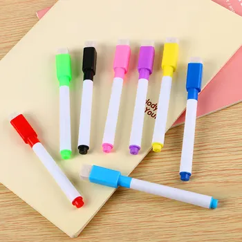 8 шт./лот Маркер Color Core Whiteboard с кистью Стираемая ручка для белой доски Детские канцелярские товары Подарок Стираемая ручка для белой доски