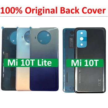 100% оригинальная крышка аккумуляторного отсека замена корпуса задней стеклянной двери для Xiaomi Mi 10T Lite Mi 10T Задняя крышка чехол с клеем xiao