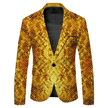 HOO 2024 Мужской пиджак больших размеров 3d с цифровой печатью Молодежная мода Повседневные блейзеры с цветочным принтом