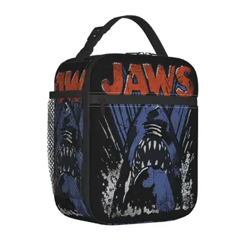 Jaws Comic Splash Изолированная сумка для ланча Холодильник Контейнер для обеда Герметичная сумка для ланча Коробка для ланча Девочка Мальчик Пляж На открытом воздухе