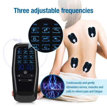 MAS TENS Массажер для мышц 9 режимов 30-уровневый EMS Импульс Цифровой физиотерапевтический электростимулятор Обезболивающая машина для массажа спины и шеи