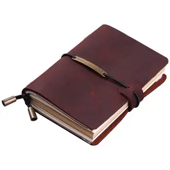  Блокнот путешественника ручной работы, кожаный блокнот для дневника путешествий для мужчин и женщин, идеально подходит для письма, подарков, путешественников, 5,2 x 4 дюйма