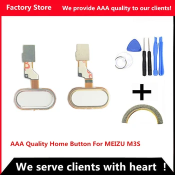 Q&Y QYJOY AAA Quality Home Btton для MEIZU M3S Home Buttons Замена гибкого кабеля для отпечатков пальцев MEILAN 3S