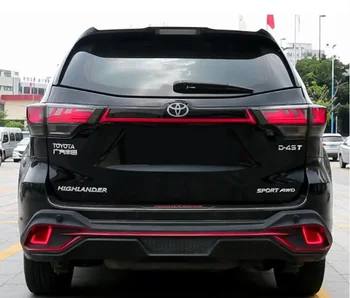  светодиод через хвост багажника для Toyota Highlander 2015-2020 Растяжка заднего фонаря через светодиодный свет ширины указателя поворота