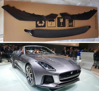 Для бампера Jaguar F-TYPE FTYPE SVR 2013-2022 Крышка губы переднего бампера Настоящее углеродное волокно