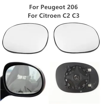 Стекло зеркала заднего вида с подогревом для PEUGEOT 206 ( 1998 1999 2000 2001 02 03 04 05 06 07 08 09 10 2011 2012 ) для Citroen C2 C3