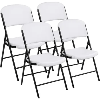  Фирменный складной пластиковый стул вместимостью 500 фунтов, белый, уличный стул для патио мебель сад уличный стул