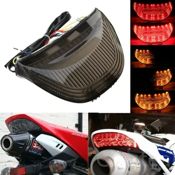 Дымчатый задний фонарь квадроцикла 12 В Стоп-сигнал для мотоцикла со светодиодными указателями поворота подходит для Honda CBR600RR 2003-2006 года Прочный 1 шт